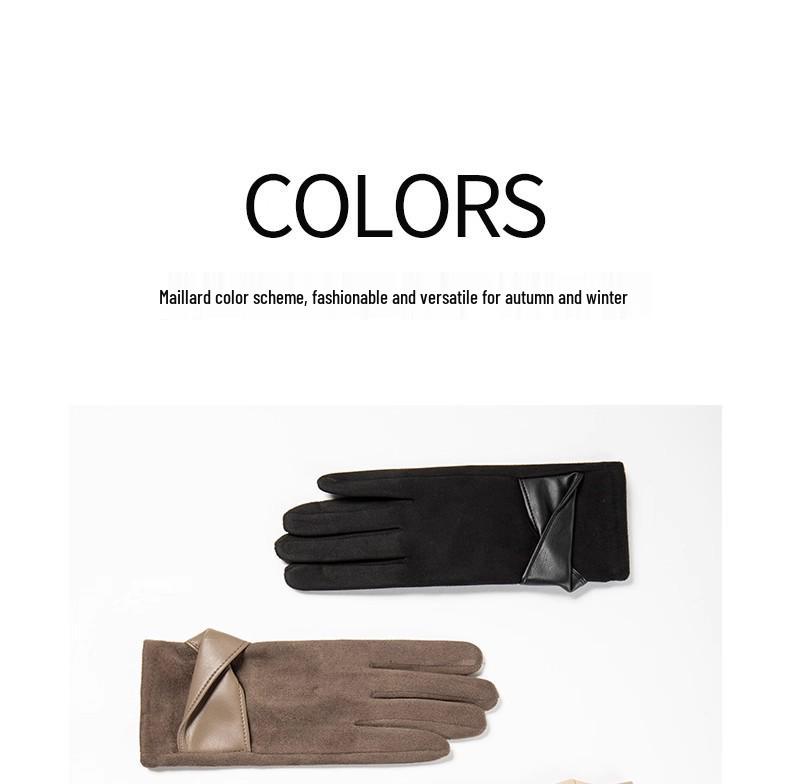 Damen Fleece-gefütterte Touchscreen-Handschuhe - Winddicht und warm zum Radfahren & Autofahren, Herbst/Winter 2025 Mode