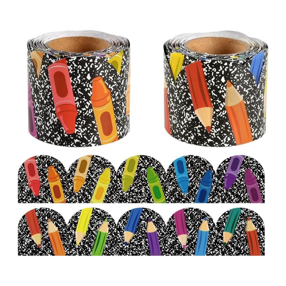 10m/roll Decorative Sticker Roll Self Adhesive Chalkboard Border Trim Craft Display
