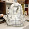 Zaino Estivo Vento Fresco Verde Menta a Quadretti Zaino Dolce Zaino Semplice da Viaggio Versatile Zaino per Scuola e Pendolari