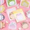 1 Piece Adhesive Kawaii Cartoon Animals Sticky Notes Notepad Memo Pad Office School Supplies Stationery Sticker