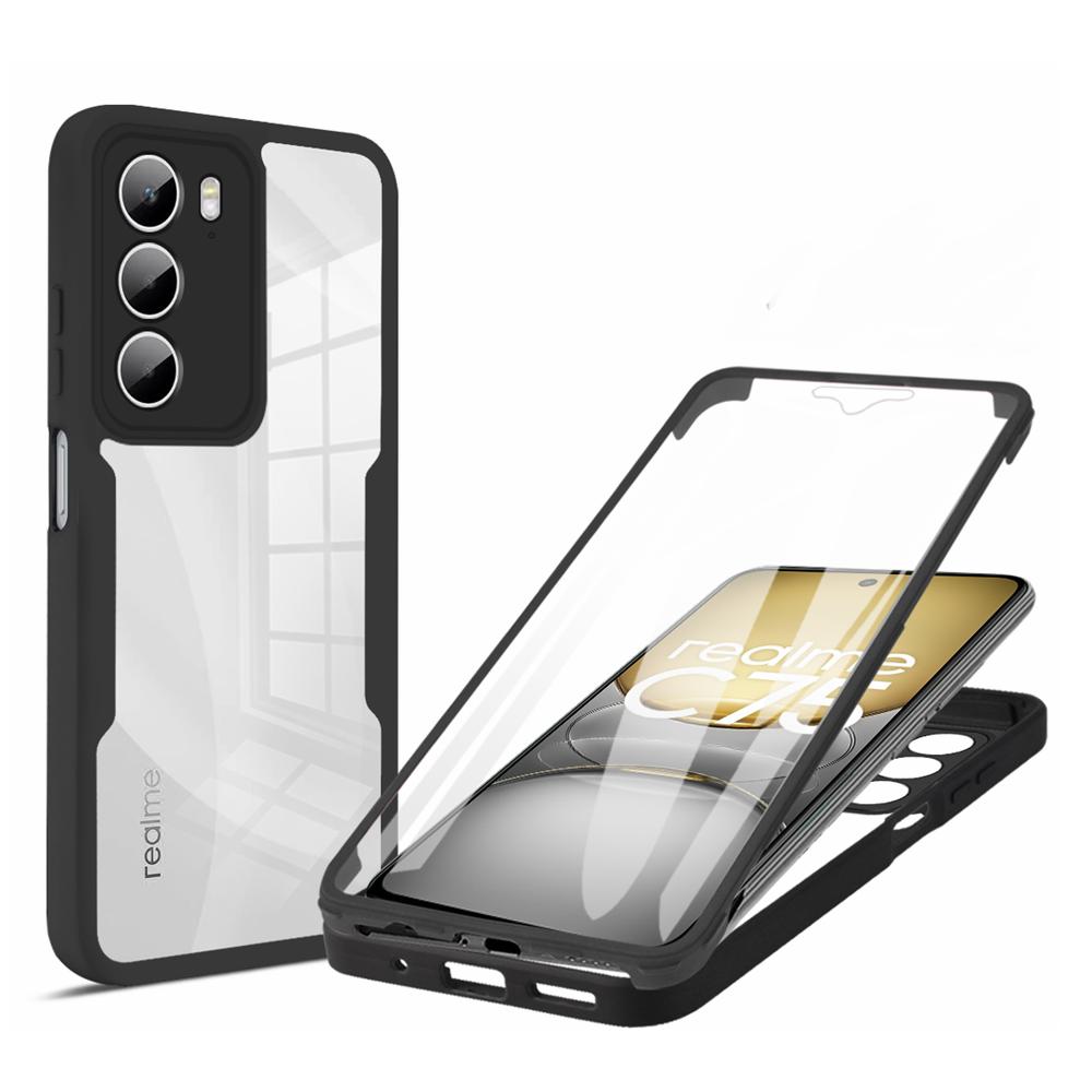 Etui 360 Stopni Do Realme C71 C75 C85 14T 8 9 14 15 Pro Plus 5G 6 C21Y C25Y Note 70 Wbudowana Ochrona Ekranu Pokrowiec Na Całe Ciało