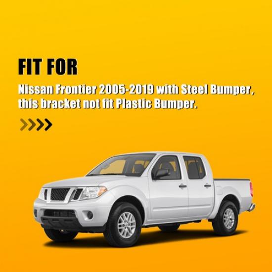 License Plate Mount Bracket For 2005- Nissan Frontier Front W/ Steel Bumper