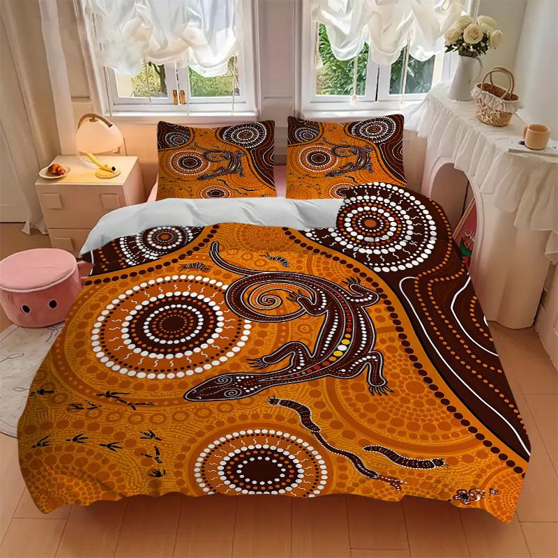 Aboriginal Art Print 3Pcs Bedding Setduvet Cover With 2 Bedropillowcase Home Birthday Gift