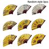 1/3/5Pcs Random Style Chinese Vintage Style Folding Fan Wooden Handle Classical Party Dance Hand Fan Summer Cool Hand Fan