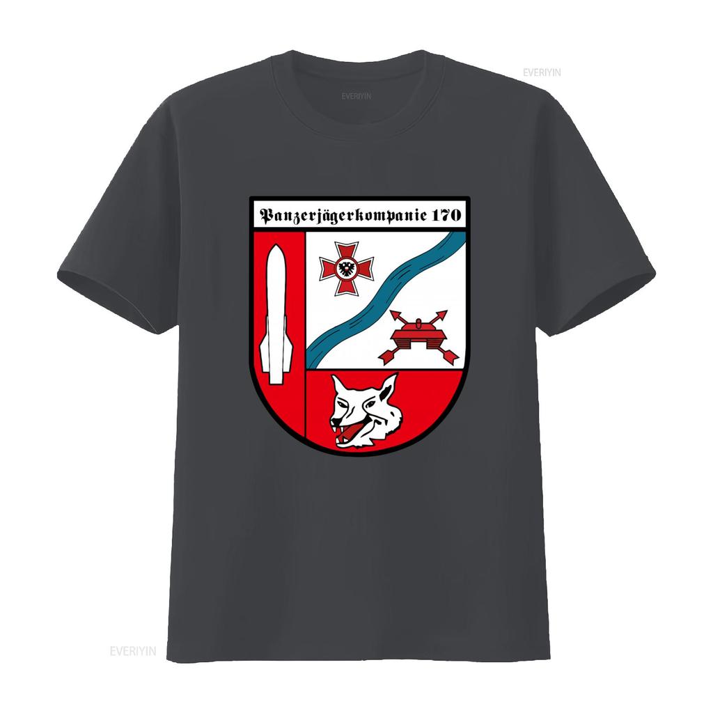 Tank Hunters Company 170 PzJgKp Waistband T Shirt Military Themed Print High Quality Fabric vintage Washed Breathable