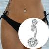 Crystal Navel Ring Barbell Drop Dangle Body Piercing Nombril Ombligo Belly Button Rings Men Women Body Jewelry