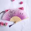 Vintage Bamboo Silk Women's Folding Fan - Portable Dance Gift