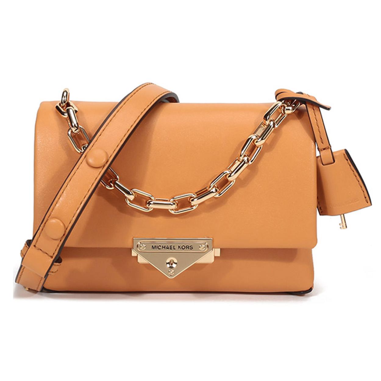 

New MICHAEL KORS Cece Cow Leather Handbag Crossbody Bag Shoulder Bag Mini Women s Sunset Yellow Color 32S9G0EC0L-CIDER 18.0*8.9*11.9CM