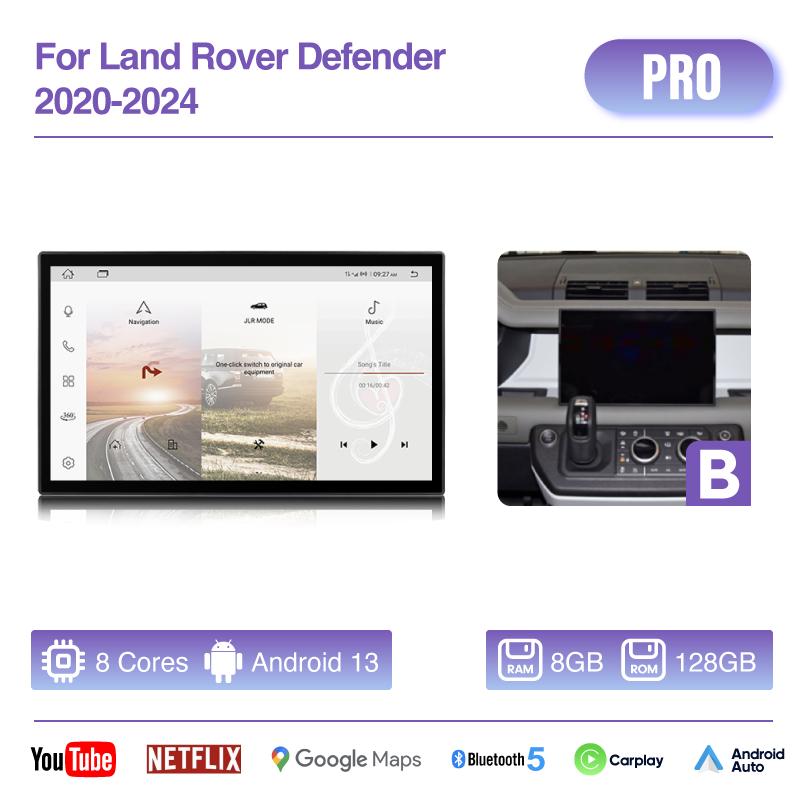 13.3 "For Land Rover Defender 2020-2025 Multimedia Video Player GPS Navigation Radio CarPlay Android13 8+256G