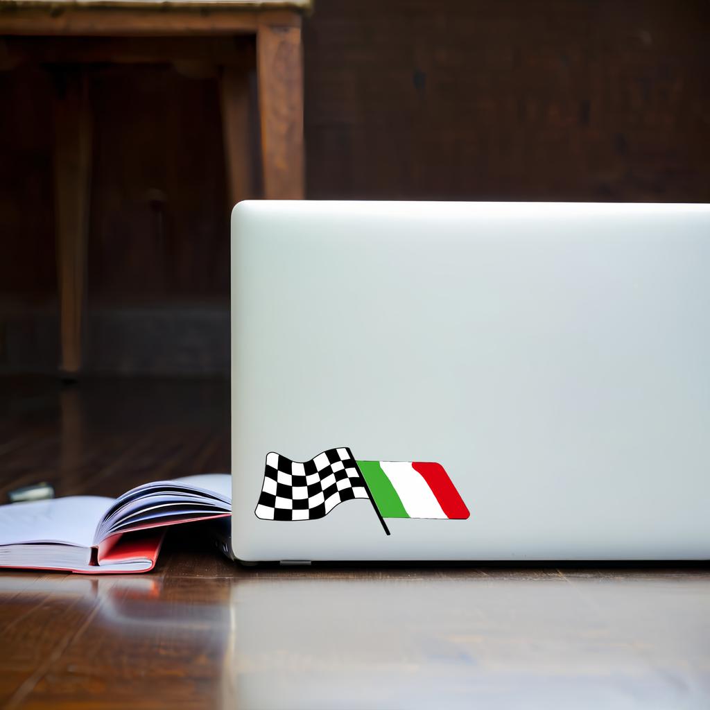 2 Pieces of Italian National Racing Flag Logo Car Stickers, Designed with Flags As the Design Concept, Suitable for All Car Decoration Accessories