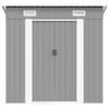 vidaXL Gartenschuppen Grau Metall