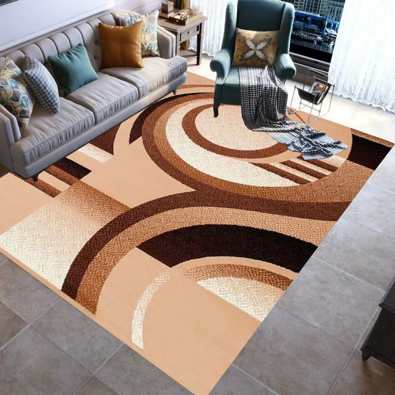 Stylish Geometric lines Washable Modern 3D Printing Carpet Mat for Living Room Bedroom Toilets Home Decoration Rugs