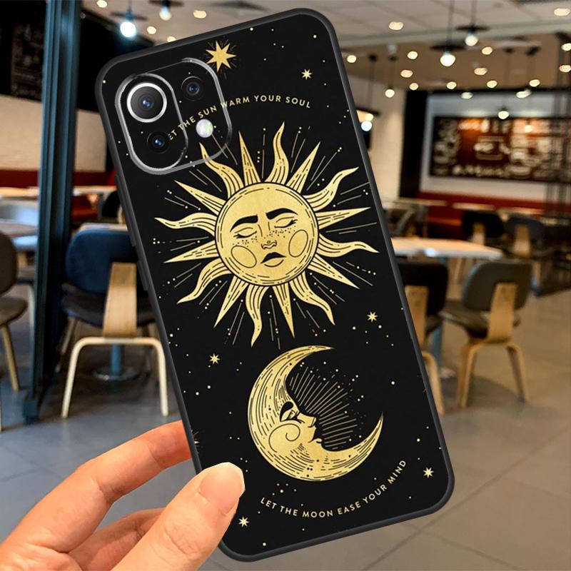 Crescent Moon Sun Case For Xiaomi 13 14 15 Ultra 11T 12T 13T 14T Pro POCO X7 Pro X3 X5 X6 F5 F6 M6 Pro Coque