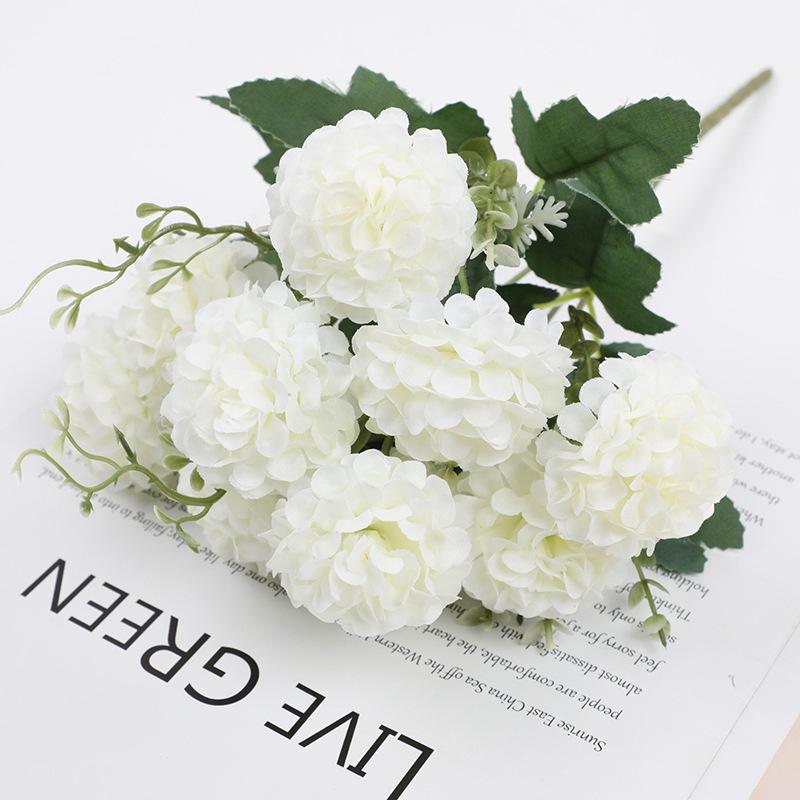 

Five Fork Chrysanthemum Имитация цветочной композиции Цветочное украшение для дома Украшение для свадьбы Поддельные цветы Реквизит для фотосъемки Psilocybe bouquet белый
