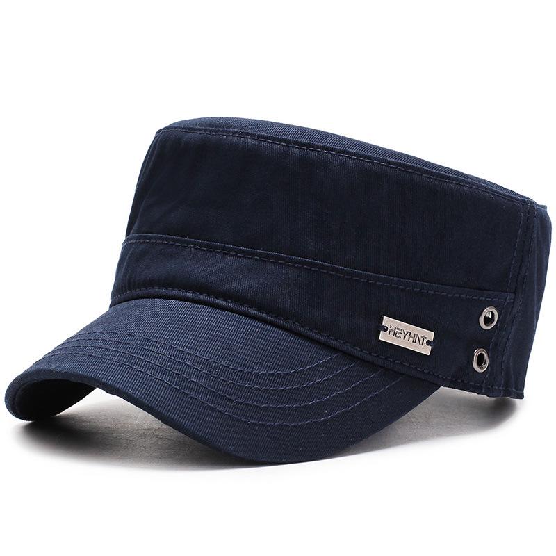 Herren-Vierjahreszeiten-Entenschnabel-Militärkappe - Flache Sonnenkappe für Outdoor-Reisen