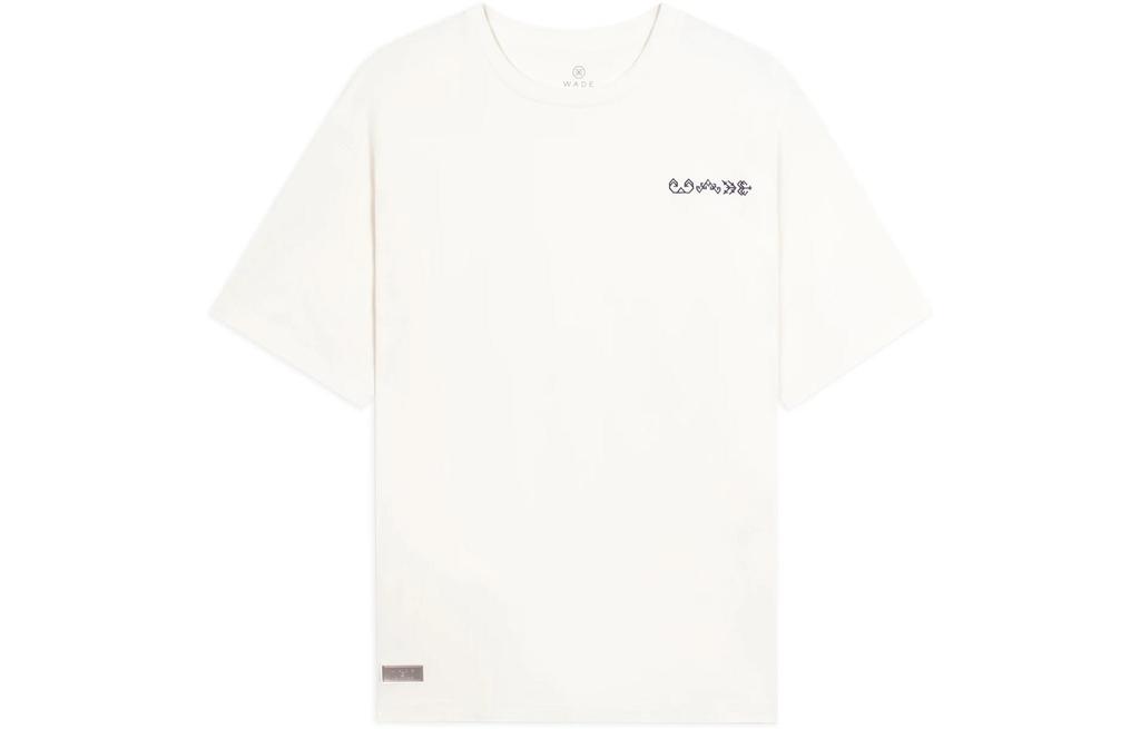 Li Ning T Shirts Unisex Ivory Crew Neck Moderate Straight Fit AHSS805-3