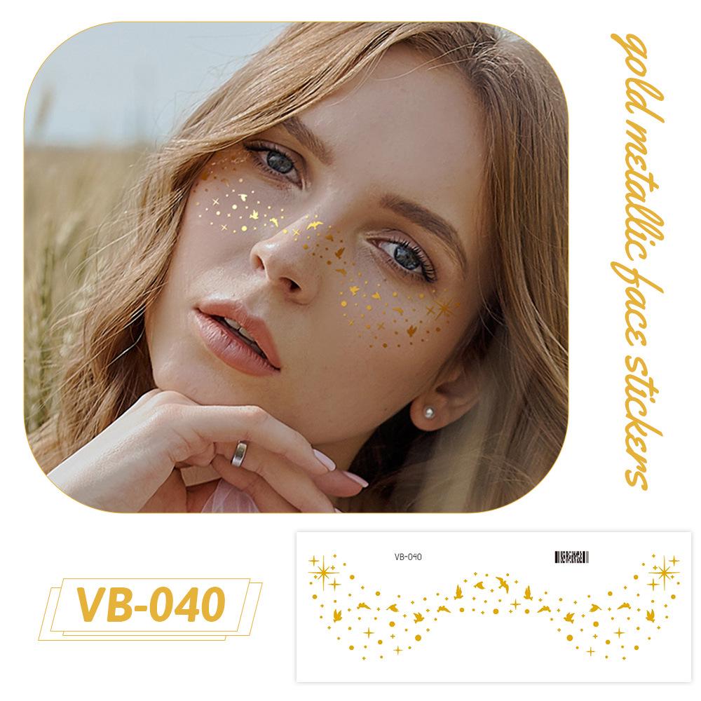 Ruikalong Gold Stamping Face Stickers: Freckle Style, Waterproof, Sweatproof, Eco-friendly