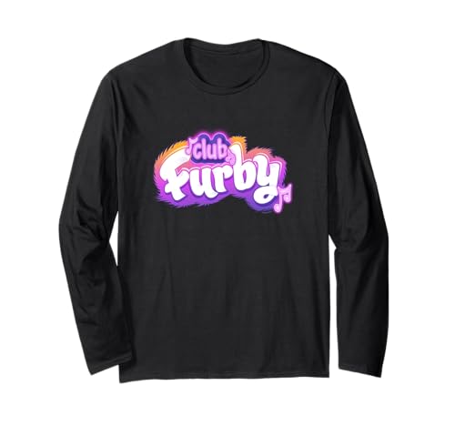 Furby Club Furby Colorful Gradient Musical Notes Furry Logo Long-Sleeve T-Shirt