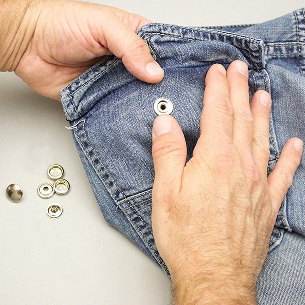 Sada kleští na nýty a knoflíky Kožené patentní knoflíky Nástroj na šití Knoflíky Tiskačky Patentní knoflíky pro DIY montáž Oblečení Taška Boty Plátno