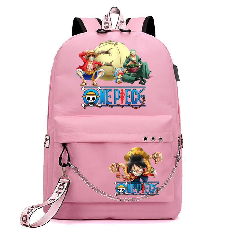 USB student school bag travel backpack printed One Piece casual trendy bag