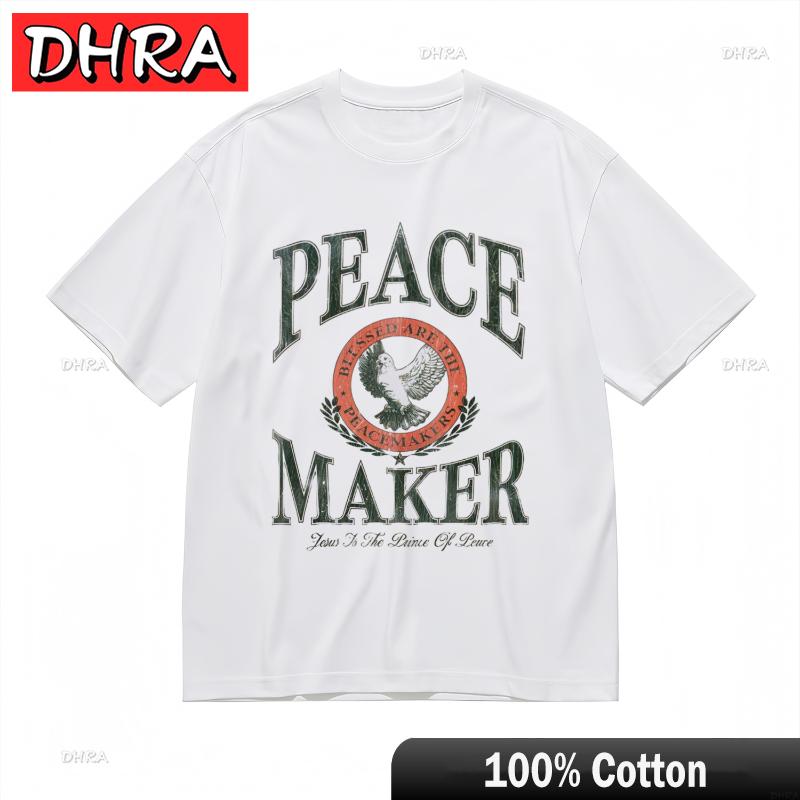

Womens Oversize Tshirt with Dove Peacemaker Graphic Unisex 100 Cotton Tops Vintage Funny Printed Graphic TShirts for UNIsex 4XL
