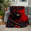 "Red Spider Web Wall Art Print - Gothic Home Decor"Blanket Flannel Throw Blanket for Sofa, Bed, Travel, Camping, Office