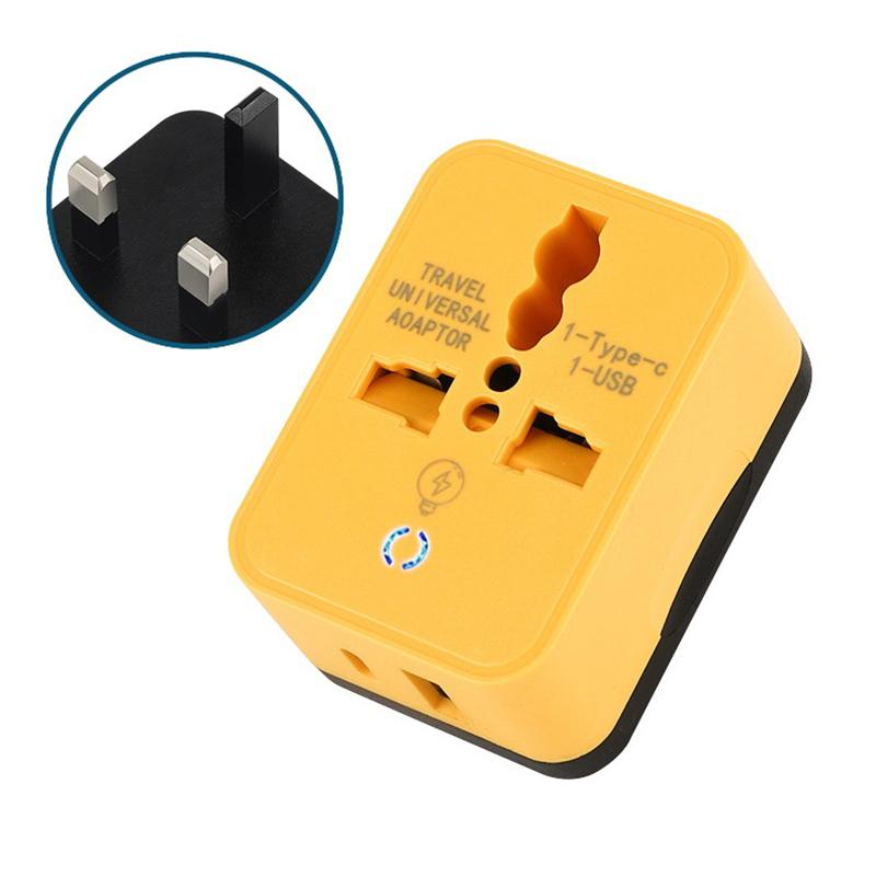 

Home Outlet Converter US UK EU Socket Plug Connector Universal Travel Adapter With USB TYPE C Ports Power Charger Adapter 0