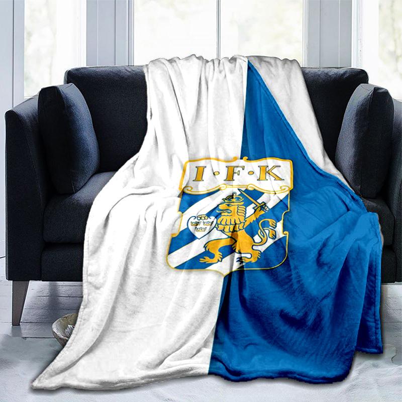 Coperta con Emblema Cresta del Leone IFK Adatta per Divani, Letti, Uffici e Campeggio - Regalo Perfetto per Halloween Natale