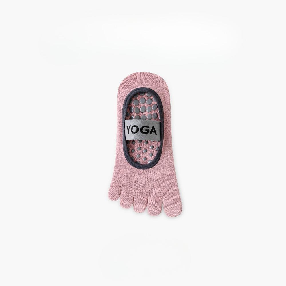 Five-finger Yoga Socks in Solid Color with Backless Straps, Women's Sports Toe Separation, Anti-slip and Breathable, Summer Pilates Socks