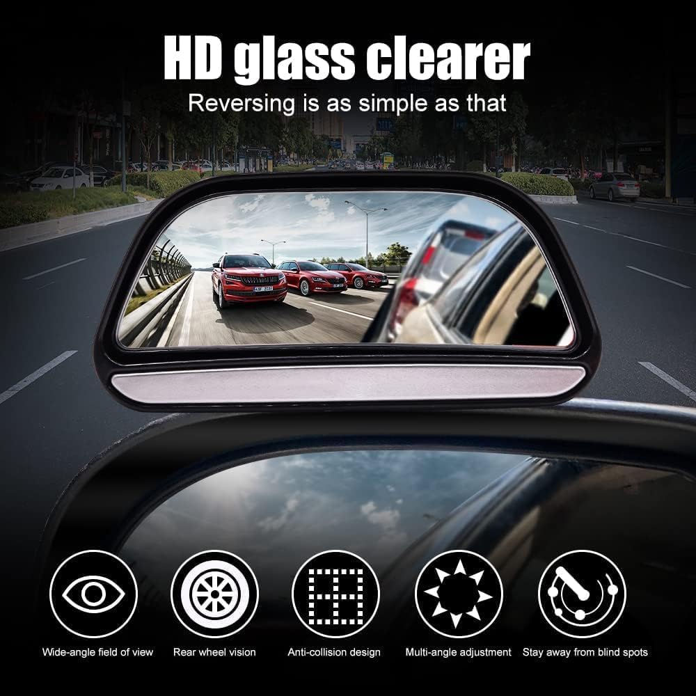 Biqing Side Mirror, Blind Angle, Auxiliary Mirror, Universal Adjustment, Side Mirror, HD Glass, Car