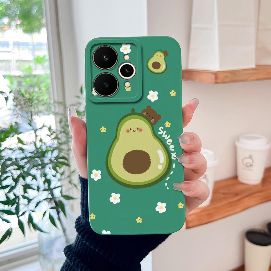 Cartoon Case For Realme 15 Pro Cute Dinosaur Liquid Silicone Lens Protection Back Cover Soft Phone Cases For Realme 15Pro 5G