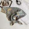 70 double-sided silk scarf, small square scarf, scarf, white rose linen silk scarf, new high-end scarf, shawl cover.
