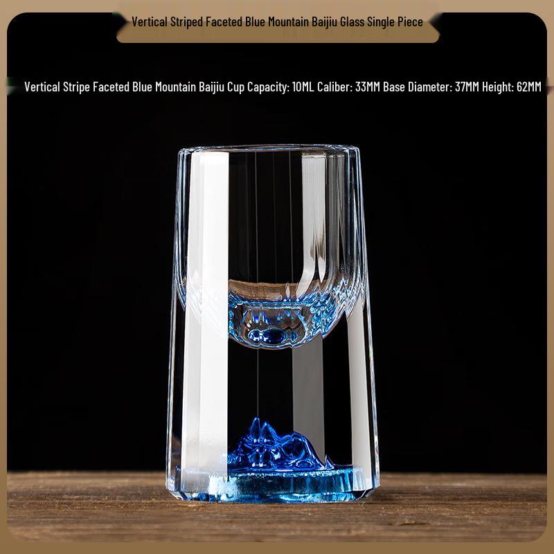 

10ml Vertical Stripe Glass Baijiu Cup
