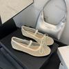 Women Flat Bows Single Shoes Summer New Fashion Shallow Ladies Elegant Ballerinas Shoes Soft Flat Outdoor Casual Mary Jane Shoes