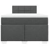 Maison Exclusive - Sommier à lattes de lit avec matelas Gris foncé 120x200cm Tissu