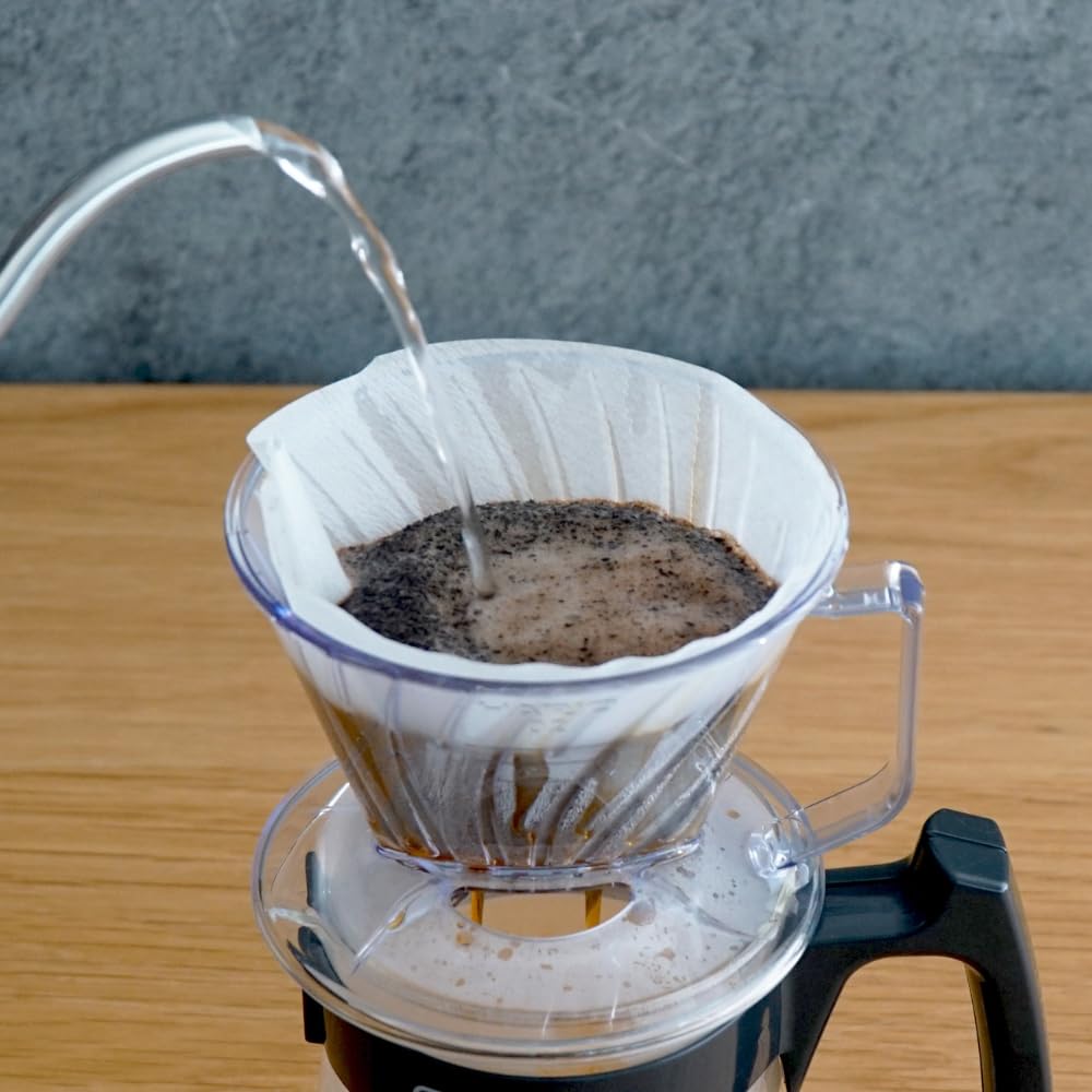 HARIO Trapezförmige Kaffeefilter 160 Stück x 4 Hergestellt aus FSC 02 W Filter, 1-4 Tassen, (40 Sätze), Japan, zertifiziert, Papier, Weiß, PEF-02-40W-4S-AZ+