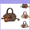 Stylish Mini Pu Childrens Bag With Trendy Plaid Pattern For Both Boys And Girls