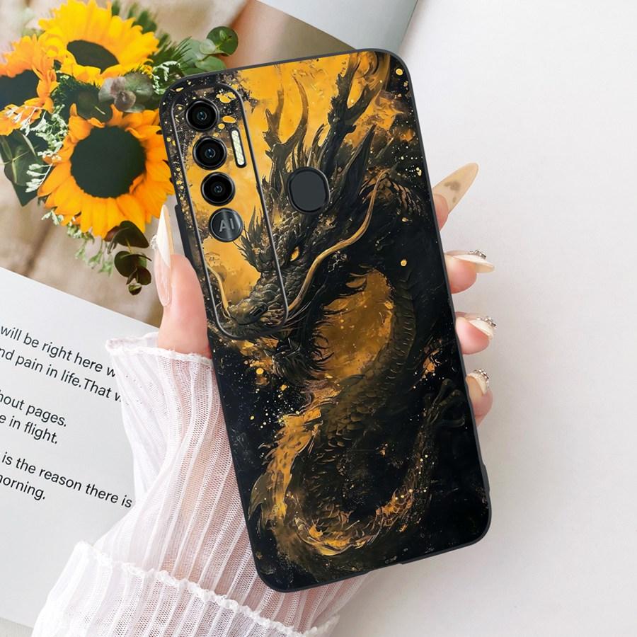 Case For Tecno Spark 7 Pro Phone Back Cover For Tecno Spark7 7T 7Pro  Fashion Style Black Case TPU Soft Silicone Bumper Coque