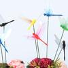 12Pcs Dragonfies Clip 3D Dragonfies Garden Stakes Decors Fly Deterrents Dragonfies Fly Deterrents,Garden Bird Scare Devices
