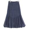 Vivienne Tam Navy Sheer Denim Skirt Skirt 38 NavyUsed
