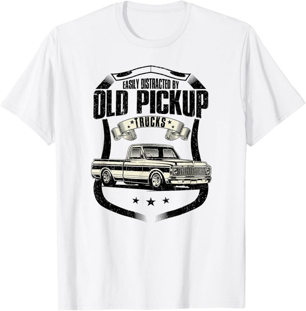 

Dark Easily Distracted by Old Pickup Trucks Graphic T-Shirt 4XL