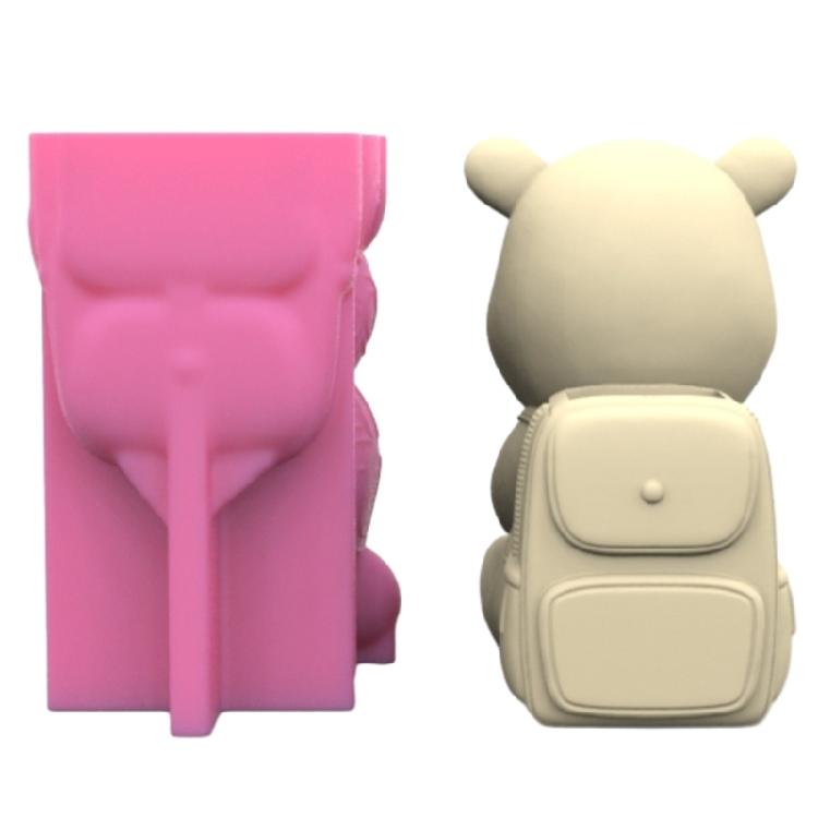 Bear Backpack Shape Mold Pen Holder Silicone Molds Durable Epoxy Resin Moulds