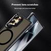 For Samsung Galaxy S24 Ultra Case with Lens Kickstand Matte Back Cover Compatible with MagSafe