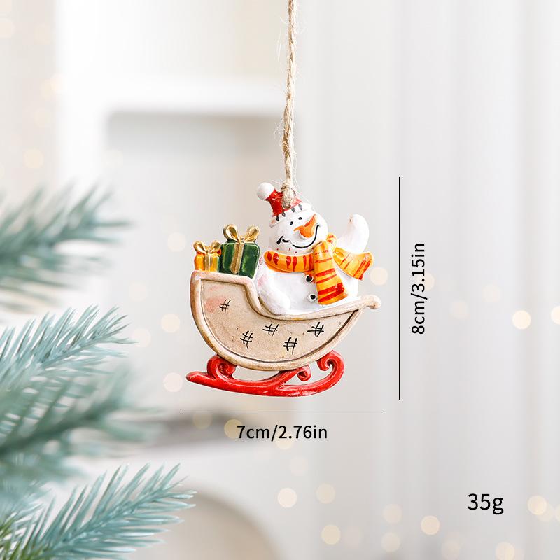 2025 New Christmas Deer Ornament Cute Cartoon Reindeer Hanging Pendant for Xmas Tree Decor Home Festival Party Decoration