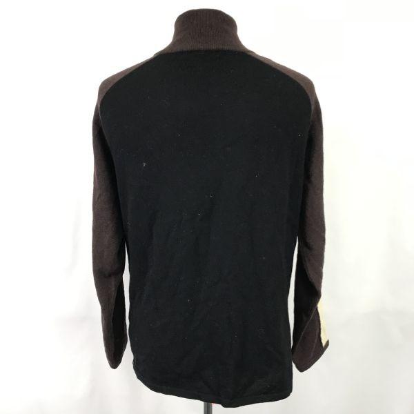 HIGH STREET Cashmere Blend Knit Blouson Men S-M Black Brown(USED)