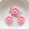 10Pcs Shiny 22X22Mm Flower Series Miniature Flat Back Resin Cabochons For Hairpin Scrapbooking Diy Home Decor Craft Accessories