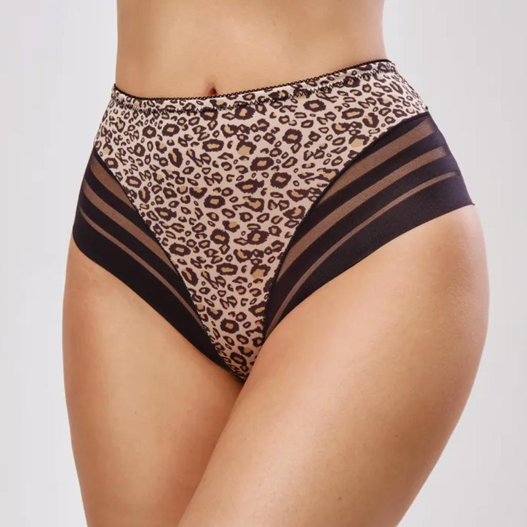 Fashion Summer Sexy Mesh Splicing High Waist Lifting Arm Plus Size Underwear Comfortable Breathable Soft Skin Friendly Women's Triangle Panties