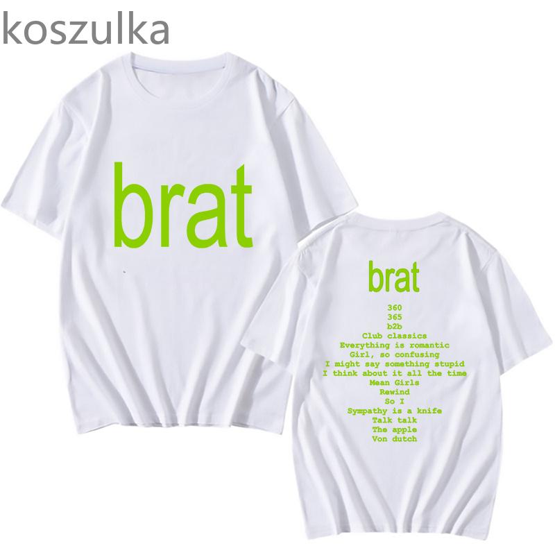 Charli xcx Brat T Shirt Unisex Harajuku Ästhetische Fans Unisex T-shirt Unisex Sommer Baumwolle Tees Shirts Harajuku Vintage Streetwear