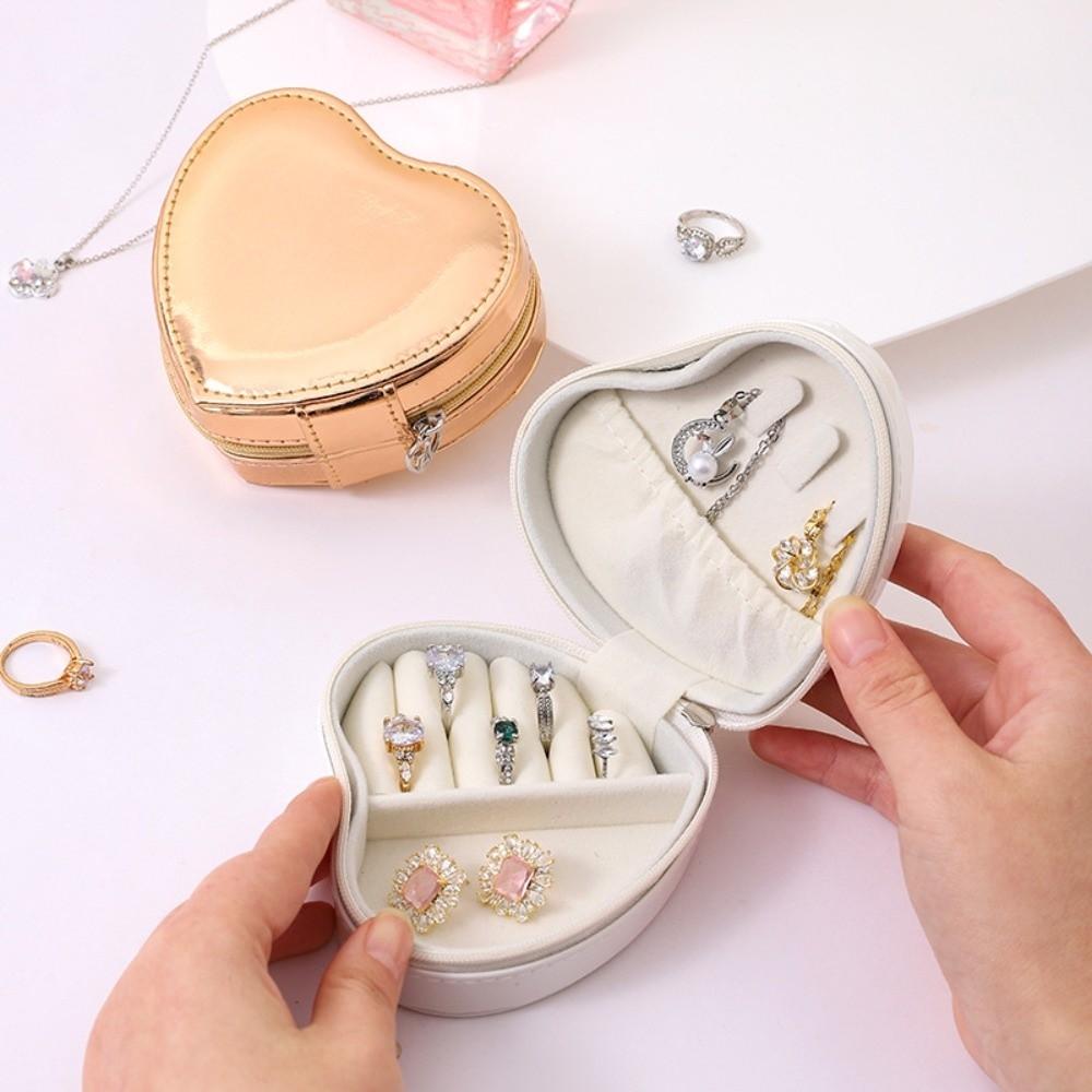 Anti-Scratch Travel Jewelry Organizer Box Bracelet Carrying Case for Necklaces, Earrings, Rings