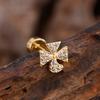 10Pcs/Set 20G Gold Cartilage Earring CZ Tragus Earring Bear Spider Design Helix Stud Rings Conch Ear 316L Steel Piercing Jewelry
